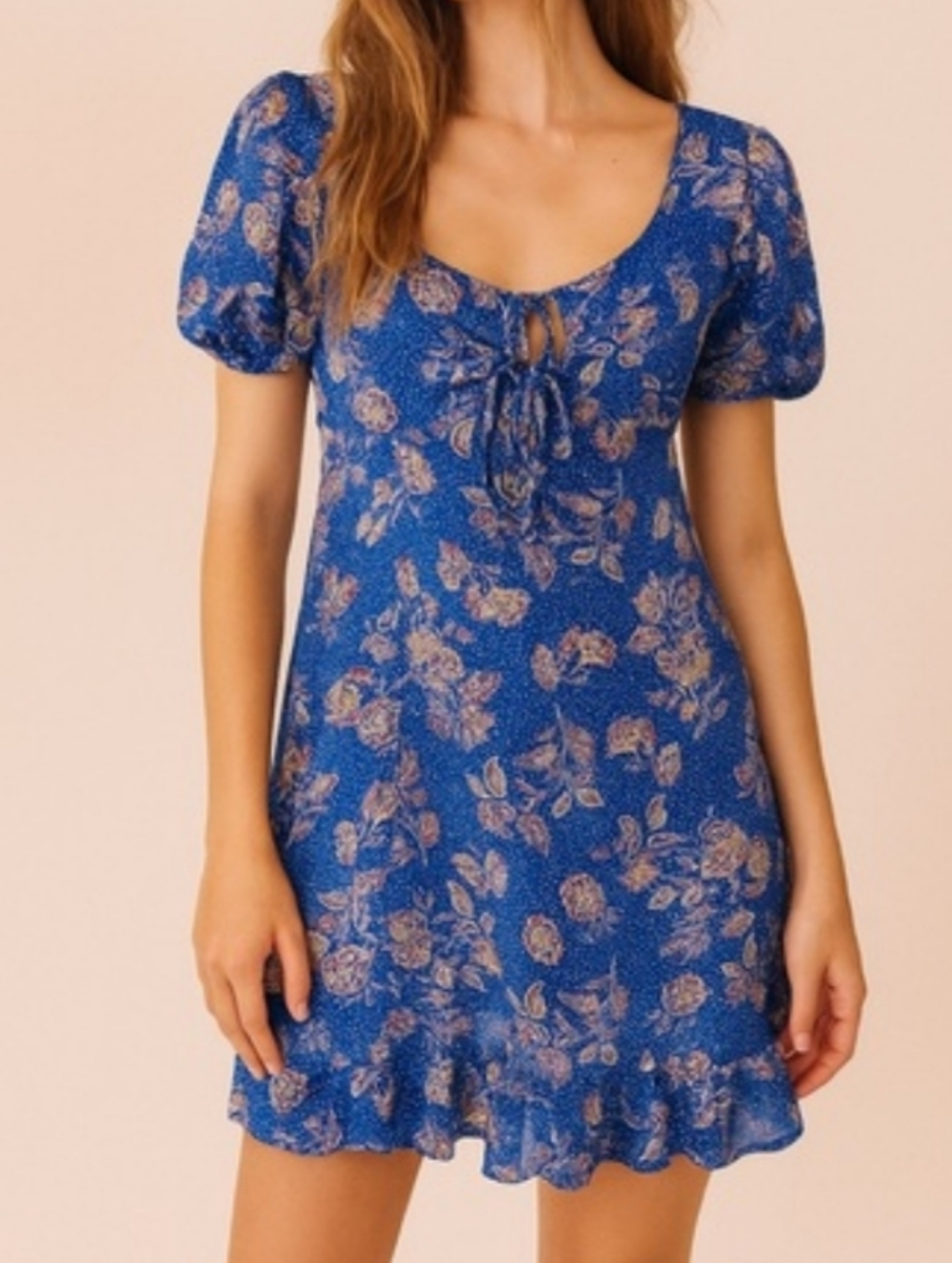Dress Women Senna Sky  Mini Color Blue Size Small Fit And Flare